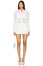 view 4 of 4 Anisa Lace Poplin Shirt in White
