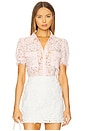 view 1 of 5 Mina Lace Shirt in Petal Pink