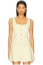 view 1 of 4 Beatriz Crepe Top in Pastel Yellow