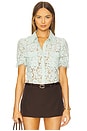view 1 of 5 Mina Lace Shirt in Seafoam