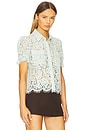 view 2 of 5 Mina Lace Shirt in Seafoam