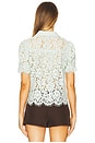 view 3 of 5 Mina Lace Shirt in Seafoam