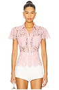 view 1 of 4 Francesca Lace Shirt in Sugar Pink
