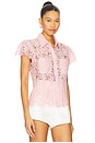 view 2 of 4 Francesca Lace Shirt in Sugar Pink