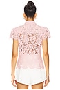 view 3 of 4 Francesca Lace Shirt in Sugar Pink