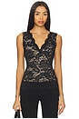 view 1 of 4 Leila Stretch Lace Top in Black & Beige