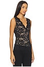 view 2 of 4 Leila Stretch Lace Top in Black & Beige
