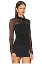 view 2 of 4 Brio Mesh Top in Black