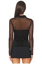 view 3 of 4 Brio Mesh Top in Black