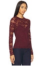 view 2 of 4 Clayton Lace Top in Cabernet