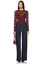 view 4 of 4 Clayton Lace Top in Cabernet