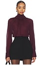 view 1 of 5 Noor Crystal Blouse in Cabernet
