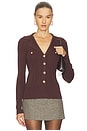view 1 of 4 Anira Rib Top in Brown