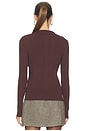 view 3 of 4 Anira Rib Top in Brown