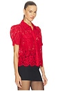 view 2 of 4 Mina Lace Top in Scarlet