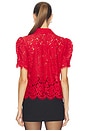 view 3 of 4 Mina Lace Top in Scarlet