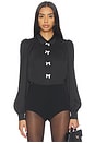 view 1 of 4 Arly Bow Blouse in Black & White