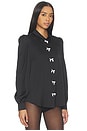 view 2 of 4 Arly Bow Blouse in Black & White