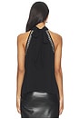 view 3 of 5 Brenna Studded Halter Blouse in Black & Silver