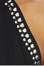 view 5 of 5 Brenna Studded Halter Blouse in Black & Silver