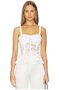 view 1 of 4 Nicole Mesh Lace Bustier in White