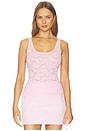 view 1 of 4 Juliett Lace Tank in Soft Rose