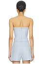 view 3 of 4 Ellery Chambray Suiting Bustier in Chambray Blue