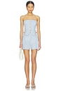 view 4 of 4 Ellery Chambray Suiting Bustier in Chambray Blue