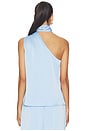 view 3 of 4 Caliope Hammered Scarf Blouse in Light Blue