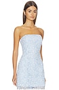 view 2 of 5 Bethany Two Tone Lace Bustier in Light Blue & White