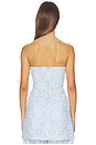 view 3 of 5 Bethany Two Tone Lace Bustier in Light Blue & White