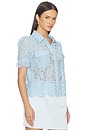 view 2 of 4 Mina Lace Shirt in Dusty Blue