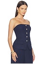 view 2 of 4 Quinn Linen Bustier in French Navy