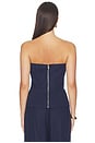 view 3 of 4 Quinn Linen Bustier in French Navy