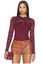view 1 of 4 Vix Lace Top in Cabernet