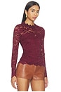 view 2 of 4 Vix Lace Top in Cabernet