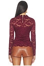 view 4 of 4 Vix Lace Top in Cabernet
