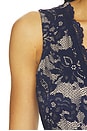 view 6 of 5 Leila Lace Top in Navy & Beige