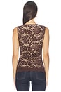 view 4 of 4 Leila Lace Top in Espresso & Beige
