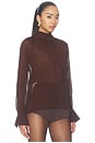 view 2 of 5 Noor Combo Crystal Blouse in Espresso