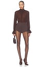 view 5 of 5 Noor Combo Crystal Blouse in Espresso