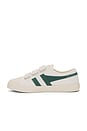 view 5 of 6 Coaster Strap Plimsolls in Off White & Green Mist
