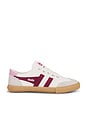 view 1 of 6 Women's Badminton Plimsolls Sneaker in Off White & Cerise & Candy & Gum