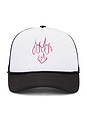 view 1 of 2 Flame Trucker Hat in White