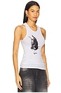 view 2 of 4 I Wanna Be Your Dog Ribbed Tank in White