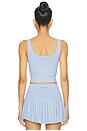 view 3 of 4 Lined Mid-length Bra Top in Fairview Blue