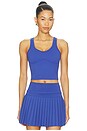 view 1 of 4 Lined Mid-length Bra Top in Mediterranean Blue