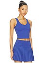 view 2 of 4 Lined Mid-length Bra Top in Mediterranean Blue