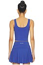 view 3 of 4 Lined Mid-length Bra Top in Mediterranean Blue
