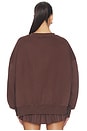 view 3 of 4 SWEAT SWEATSHIRT in Dark Brown